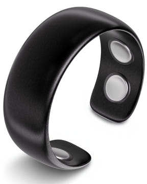 Magnetic Ring Magnetic Therapy Ring (Brushed Black) MagnetRX