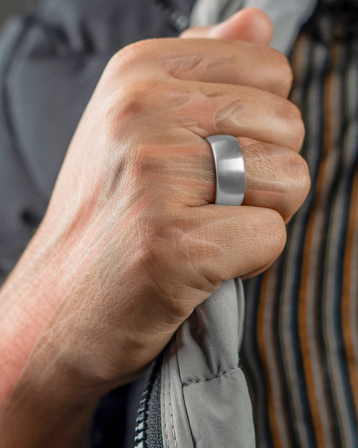 Magnetic Ring Magnetic Therapy Ring (Brushed Silver) MagnetRX