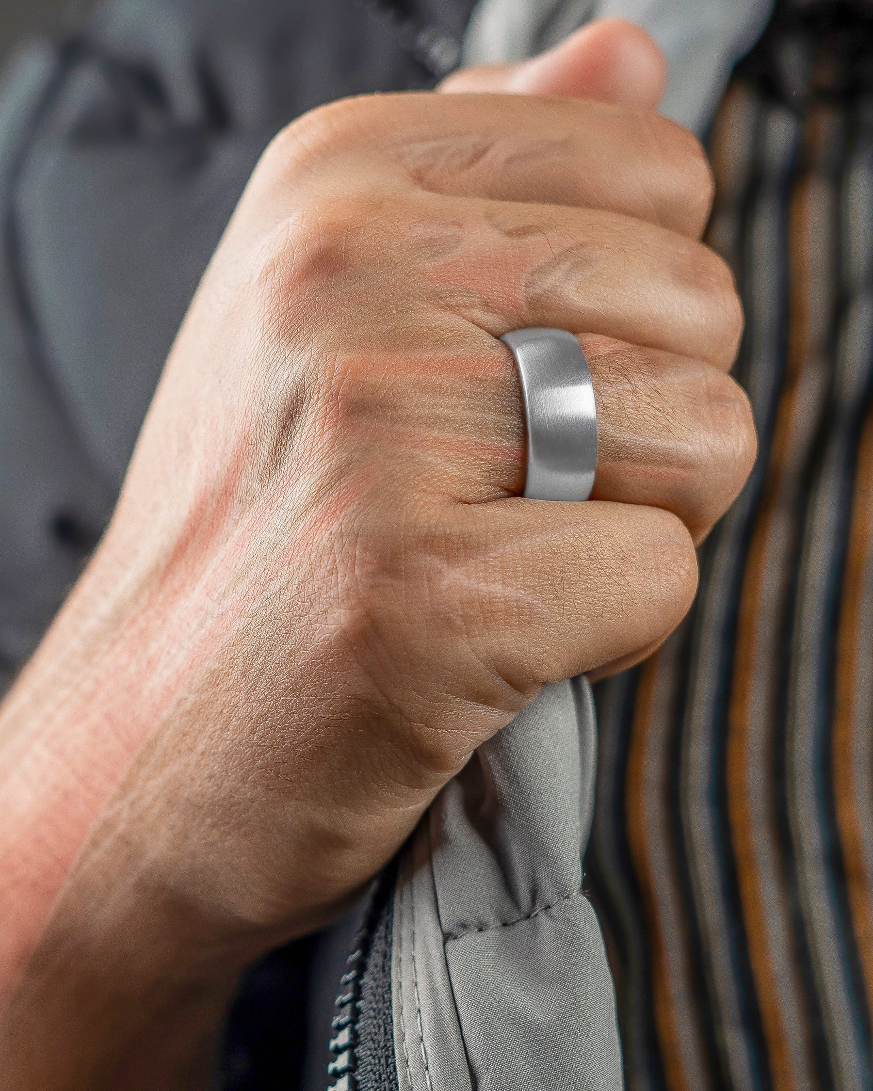 Magnetic Ring Magnetic Therapy Ring (Brushed Silver) MagnetRX