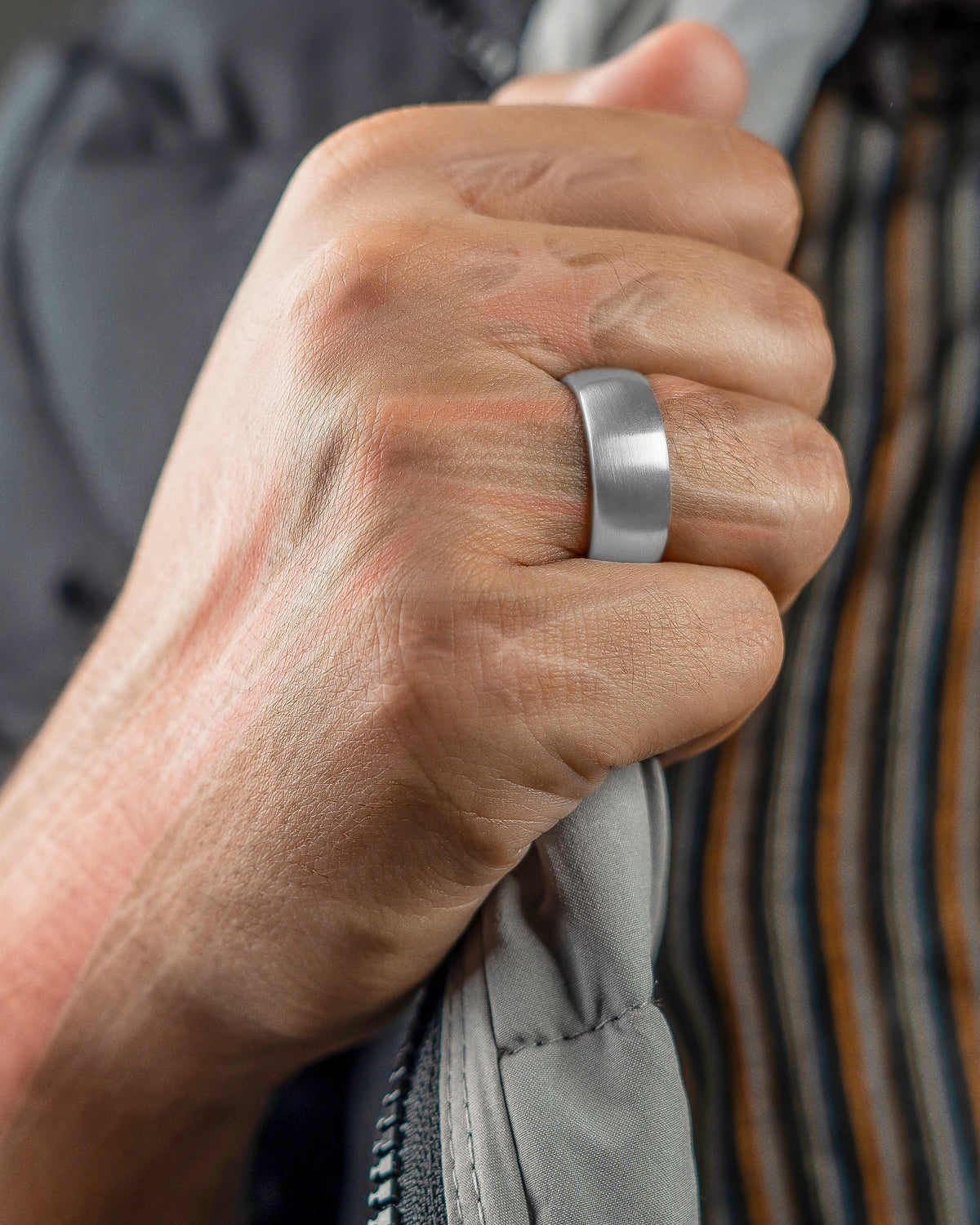 Magnetic Ring Magnetic Therapy Ring (Brushed Silver) MagnetRX