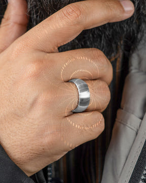 Magnetic Ring Magnetic Therapy Ring (Brushed Silver) MagnetRX