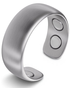 Magnetic Ring Magnetic Therapy Ring (Brushed Silver) MagnetRX