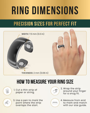 Magnetic Ring Magnetic Therapy Ring (Gunmetal Gray) MagnetRX