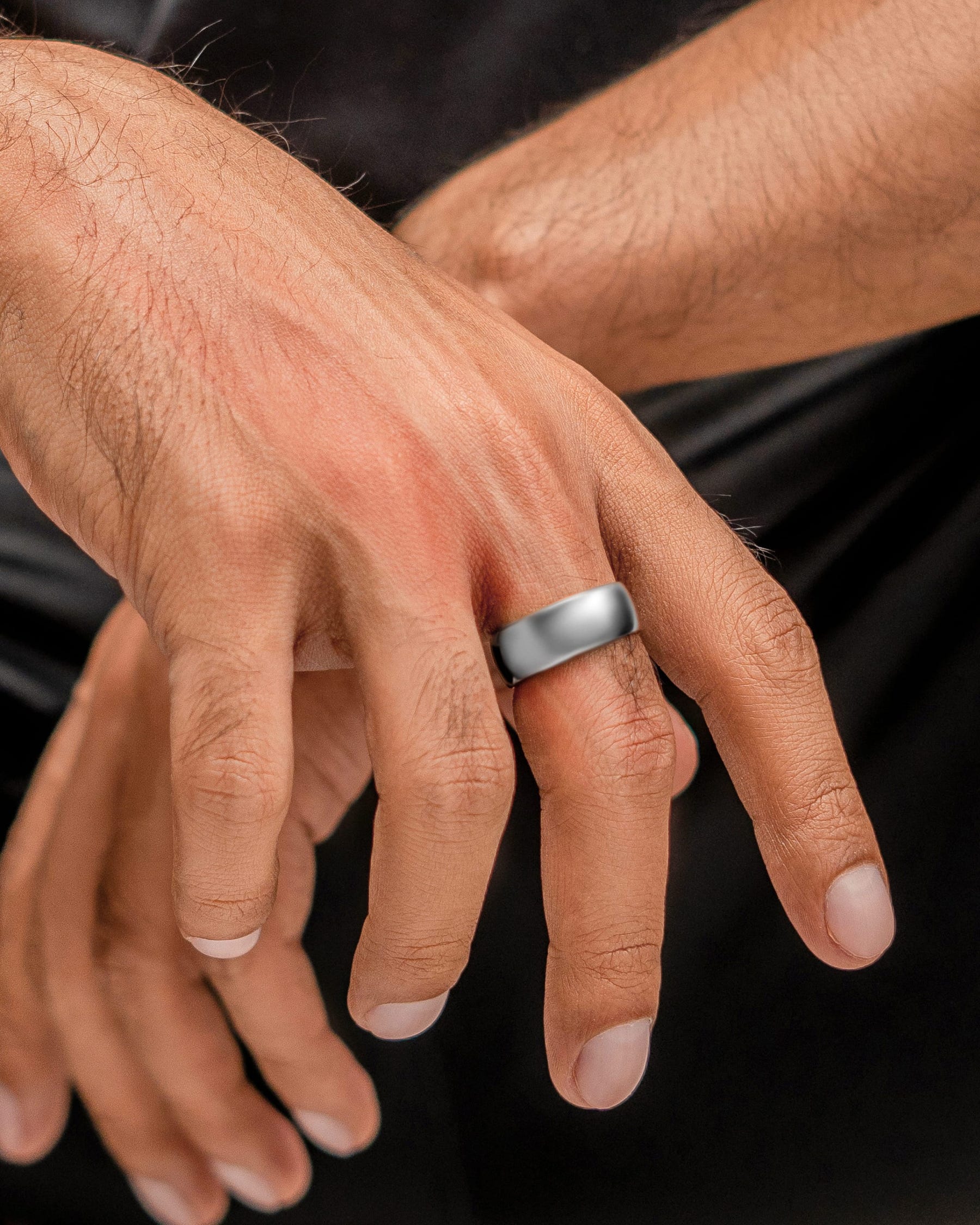 Magnetic Ring Magnetic Therapy Ring (Polished Silver) MagnetRX