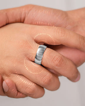 Magnetic Ring Magnetic Therapy Ring (Polished Silver) MagnetRX