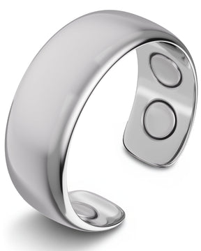 Magnetic Ring Magnetic Therapy Ring (Polished Silver) MagnetRX