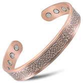 Magnetic Stamped Shielded Knot Magnetic Copper Bracelet Cuff for Men MagnetRX