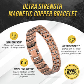Magnetic Ultra Strength Pure Copper Magnetic Bracelet (Cross) MagnetRX
