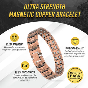 Magnetic Ultra Strength Pure Copper Magnetic Bracelet (Viking) MagnetRX