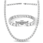 Magnetic Women’s Power Set – EllipseMAX Magnetic Bracelet + Necklace (Silver) MagnetRX