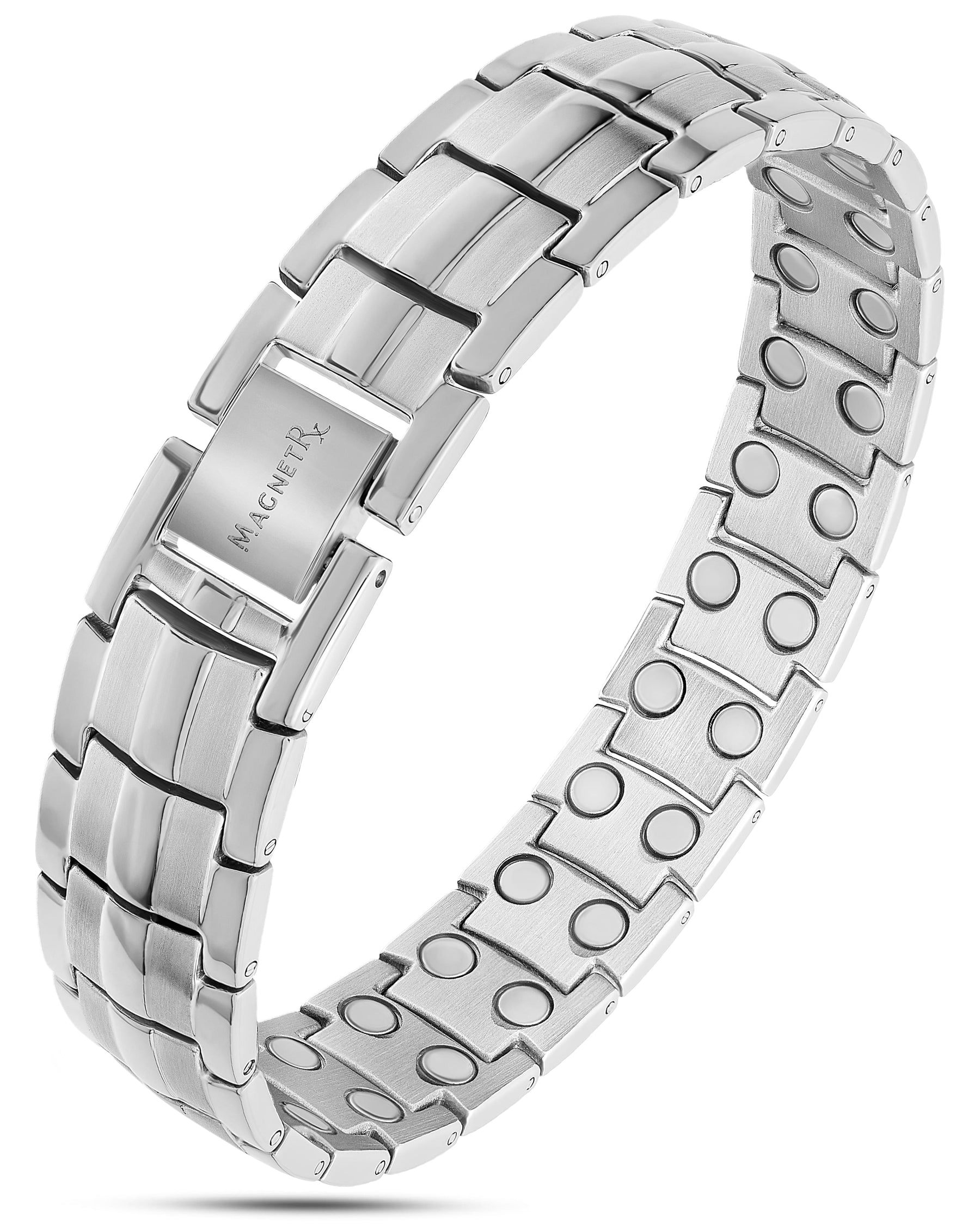 Ultra Strength Magnetic Therapy Bracelet Silver Classic