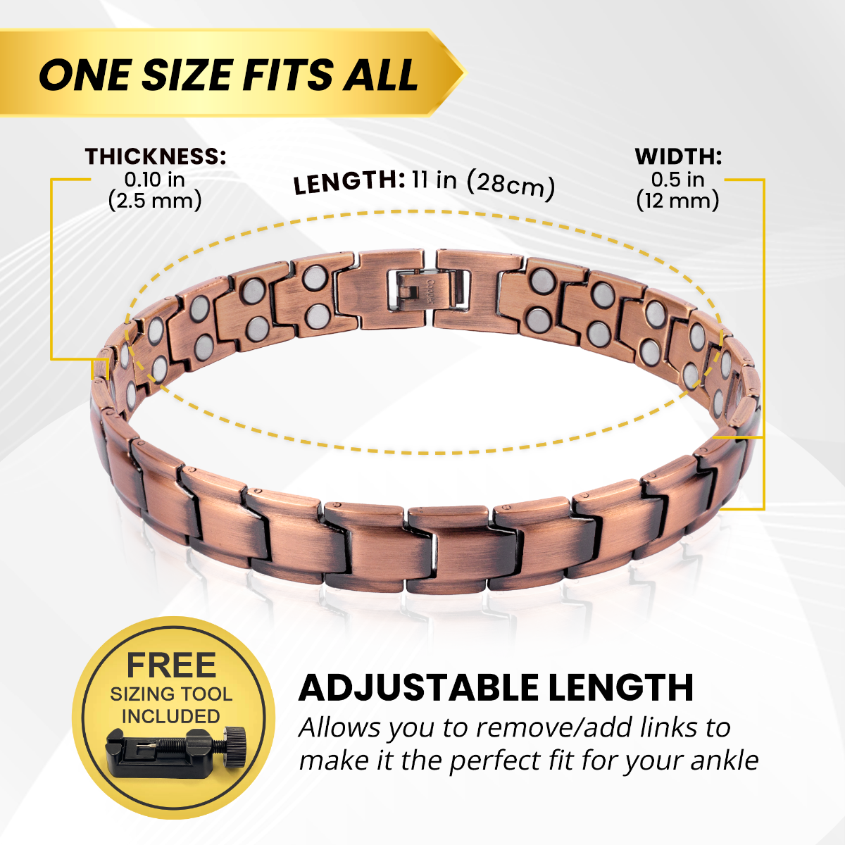 Sold Copper Anklet CA652G 1/4 of an nch Wde Avalable n 8 to 12 Sold Copper Anklet CA652G 1/4 of an nch Wde Avalable n 8 to 12