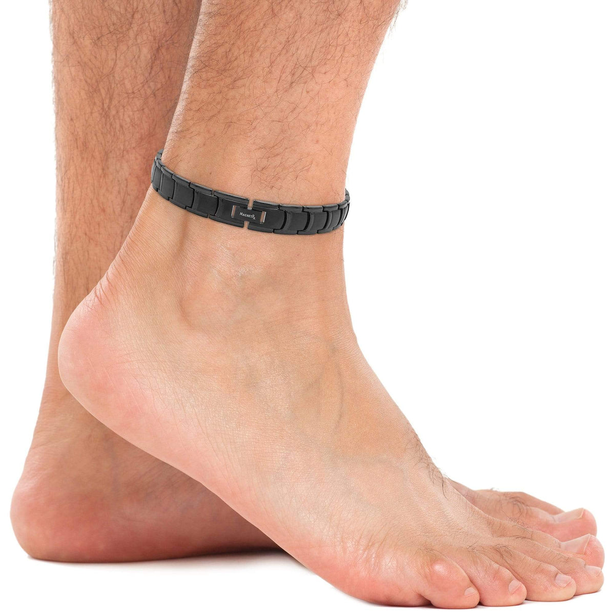 Ultra Strength Titanium Magnetic Therapy Anklet for Men (Black)