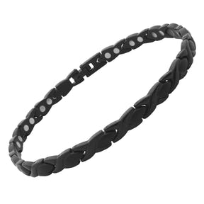 Ultra Strength Titanium Magnetic Therapy Anklet for Women (Black)