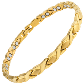 Ultra Strength Titanium Magnetic Therapy Anklet for Women (Gold)