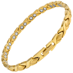 Ultra Strength Titanium Magnetic Therapy Anklet for Women (Gold)