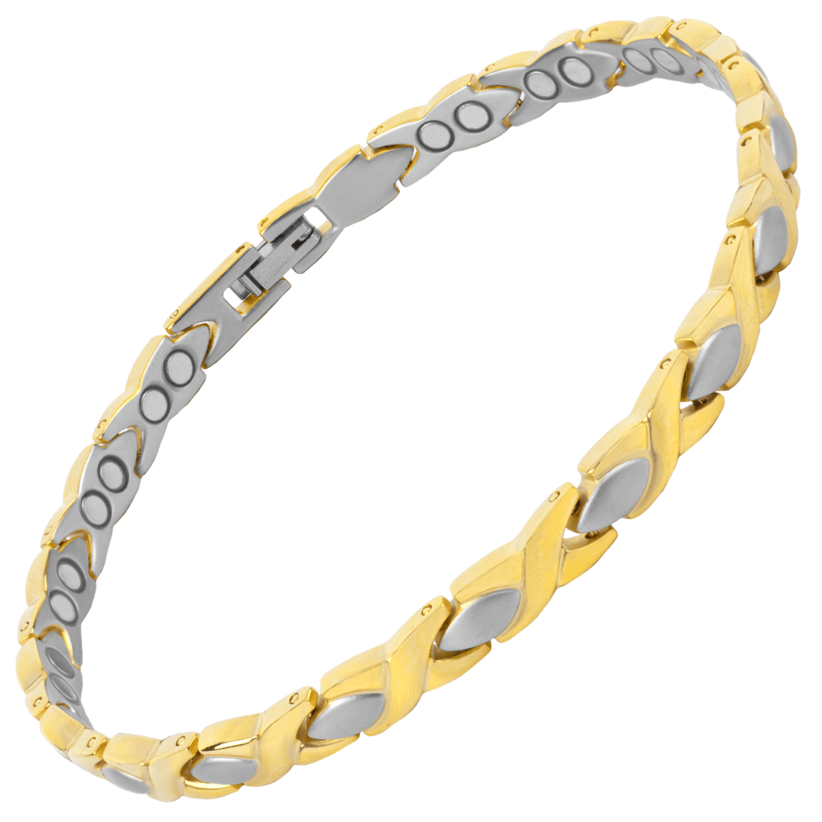 Ultra Strength Titanium Magnetic Therapy Anklet for Women (Gold & Silver)