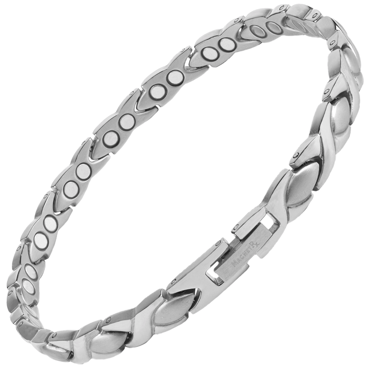 Ultra Strength Titanium Magnetic Therapy Anklet for Women (Silver)