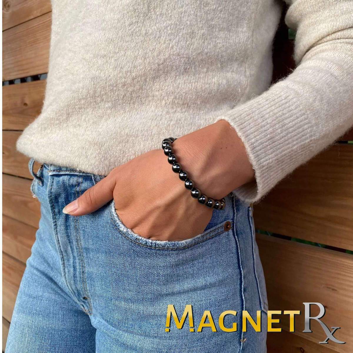 High Power Magnetic Hematite Bracelet Classic 8mm Bead