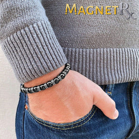 High Power Magnetic Hematite Bracelet Silver Titan