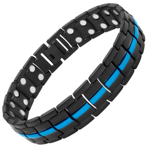 Magnetic Therapy Thin Blue Line Bracelet for Men
