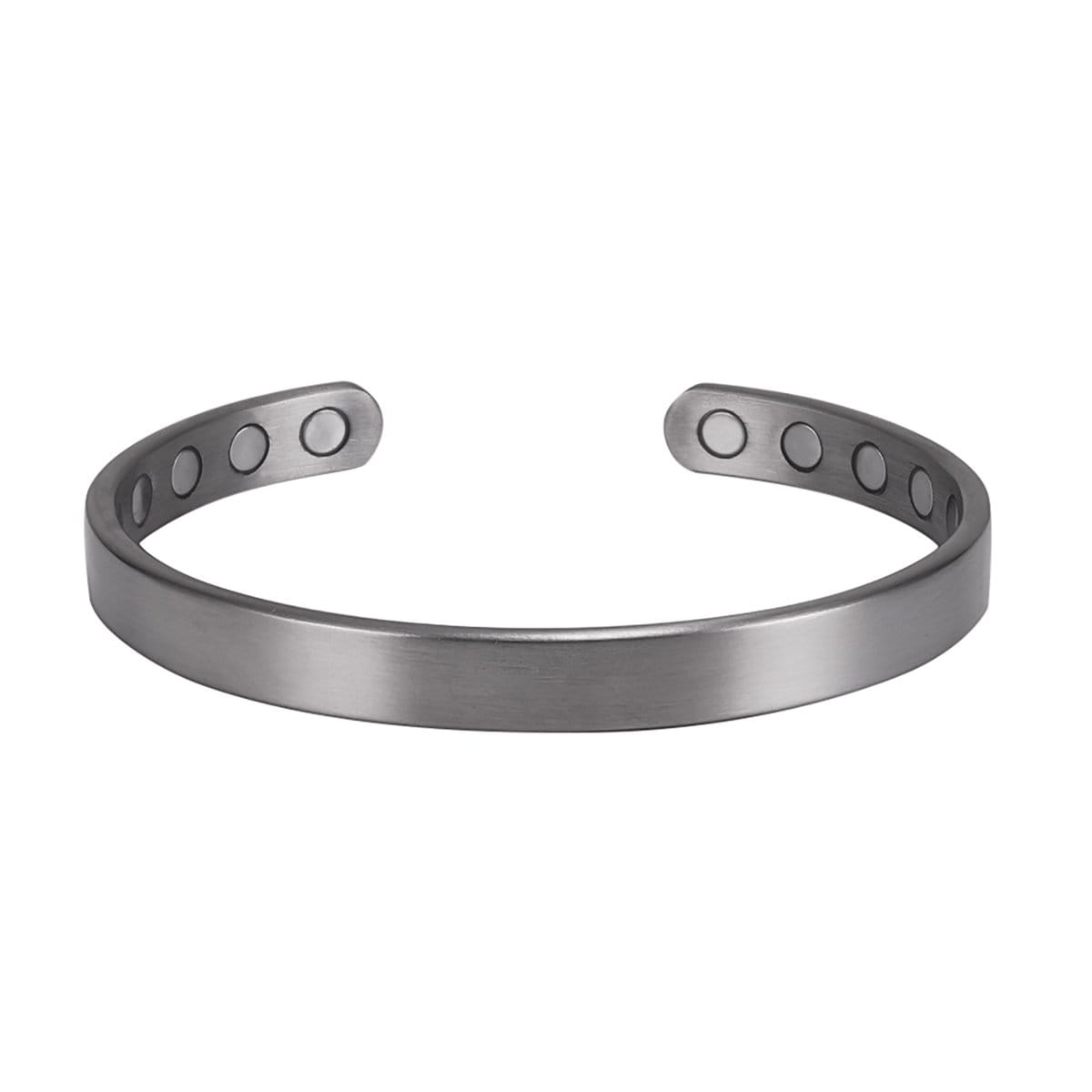 Men’s Magnetic Bracelet Cuff (Brushed Silver)