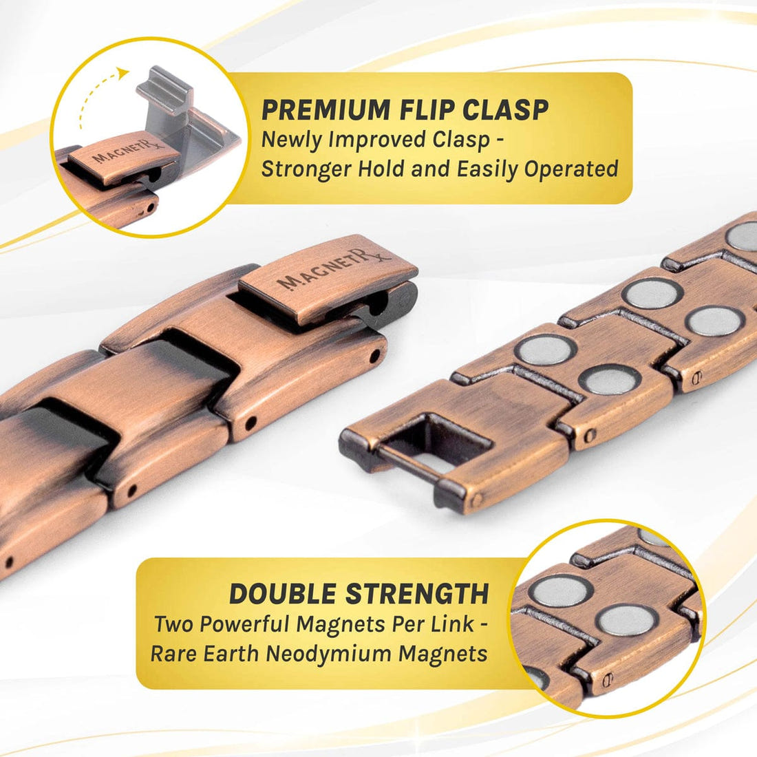 Ultra Strength Copper Magnetic Bracelet Leo | MagnetRX