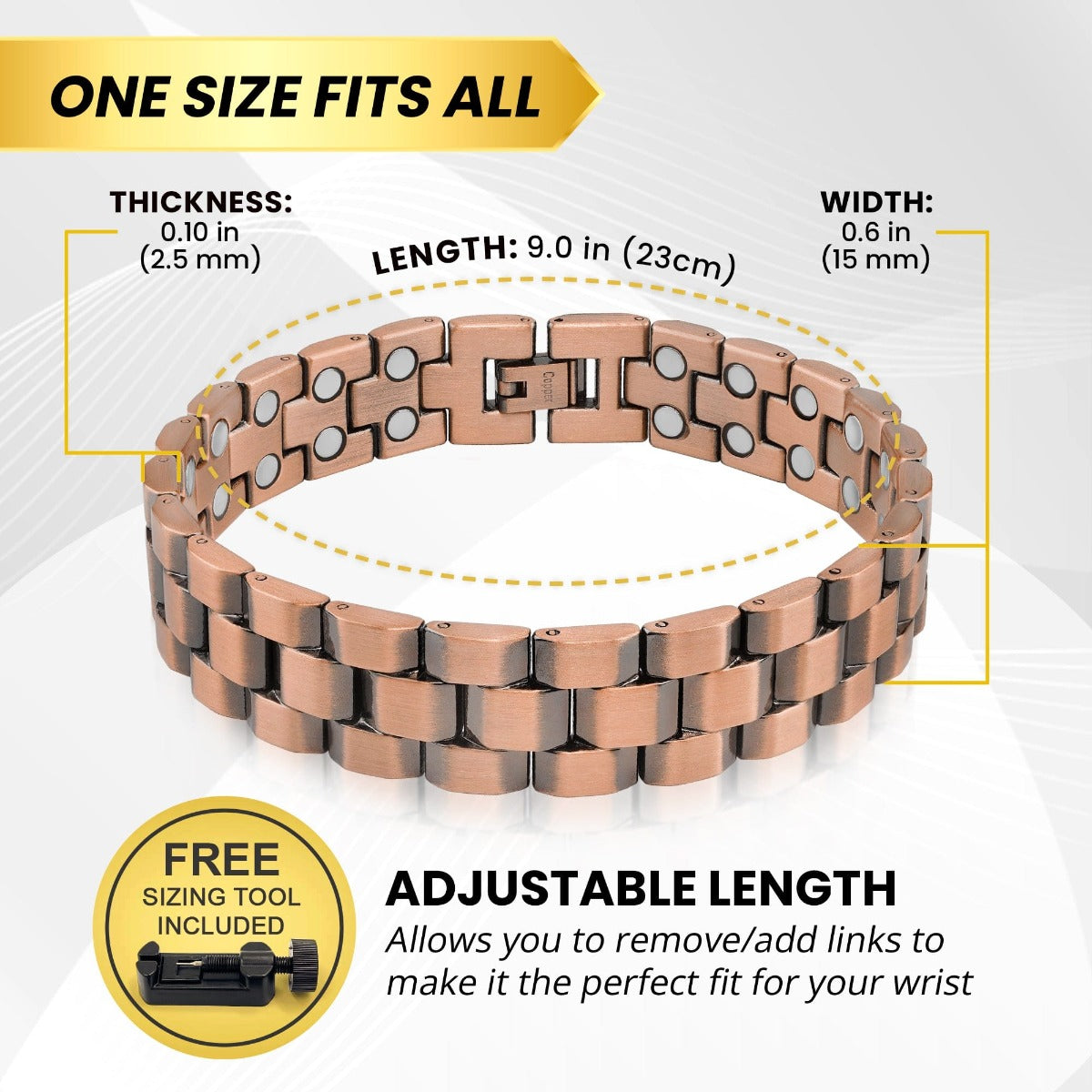 Up To 74% Off on Pure Copper Chain Link Bracel... | Groupon Goods