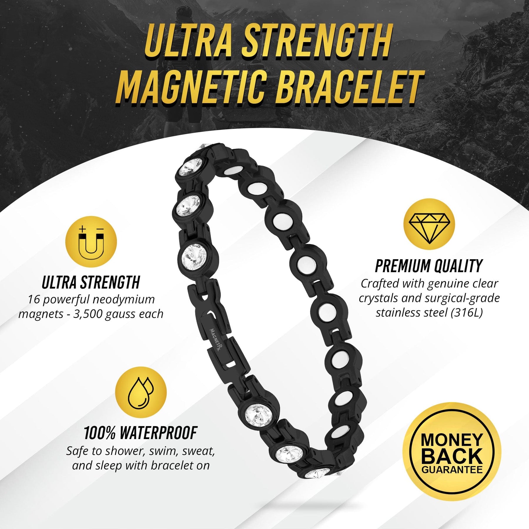 Honesty Star Magnetic Bracelet - Silver Elegance for Comfort – Magnetic  Mobility