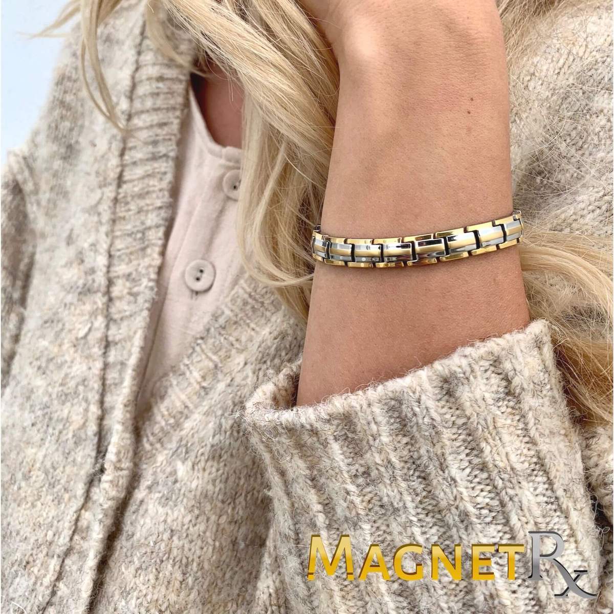 MagnetRX® Women's Ultra Strength Magnetic Bracelet - Titanium Magnetic  Bracelets for Women - Adjustable Length with Sizing Tool (Silver & Gold) -  Walmart.com