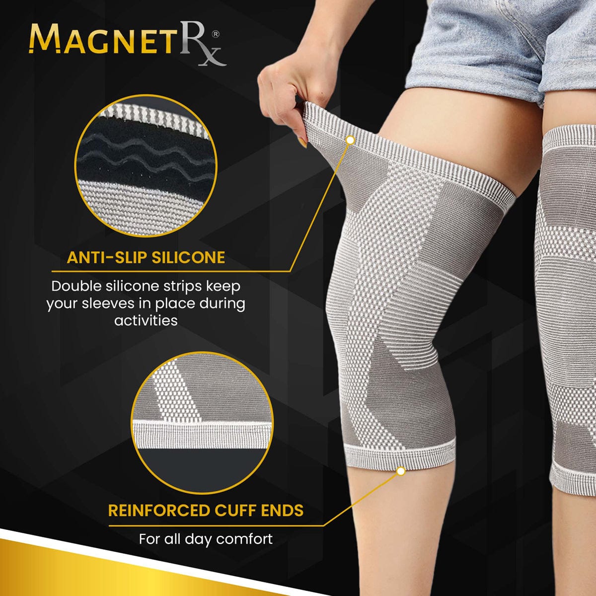 Knee Savers Sleeve Compression Brace Support Sport Joint Pain Arthritis  Relief