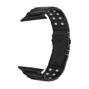 Magnetic Therapy Apple Watch Band Black Stainless Steel