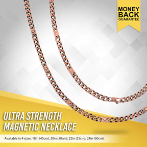 Magnetic Necklace Copper Magnetic Therapy Necklace Curb Chain MagnetRX