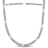 Magnetic Therapy Necklace Stainless Steel Curb Chain