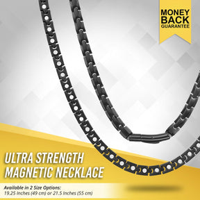 Powerful Black Titanium Magnetic Therapy Necklace