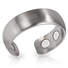 Magnetic Therapy Ring (Brushed Silver)